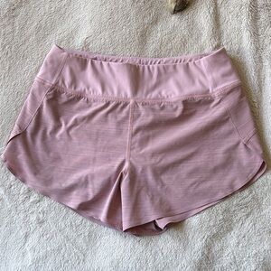 Athleta Mauve Pink Running Shorts with Wide Waistband